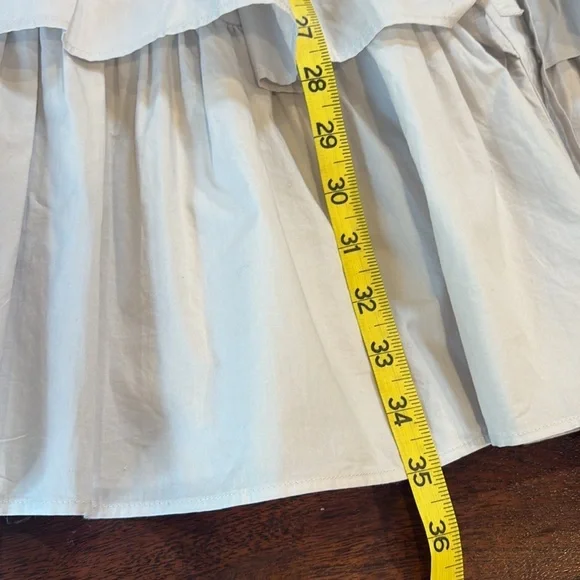 Ulla Johnson Sena Tiered Flutter-Sleeve Ruffle Dress in Dove size 6 - Picture 13 of 13